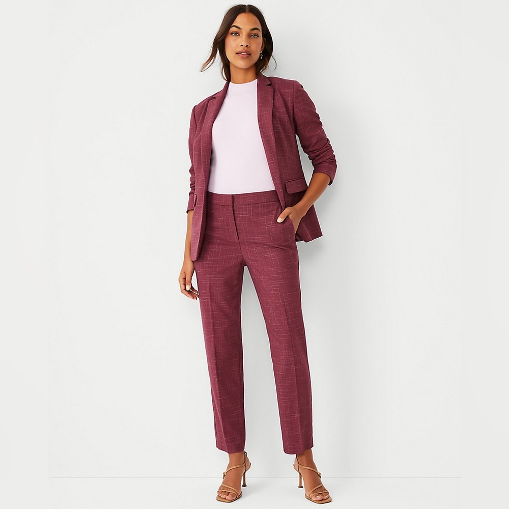 Ann Taylor Eva Ankle Pant Cross Weave 14